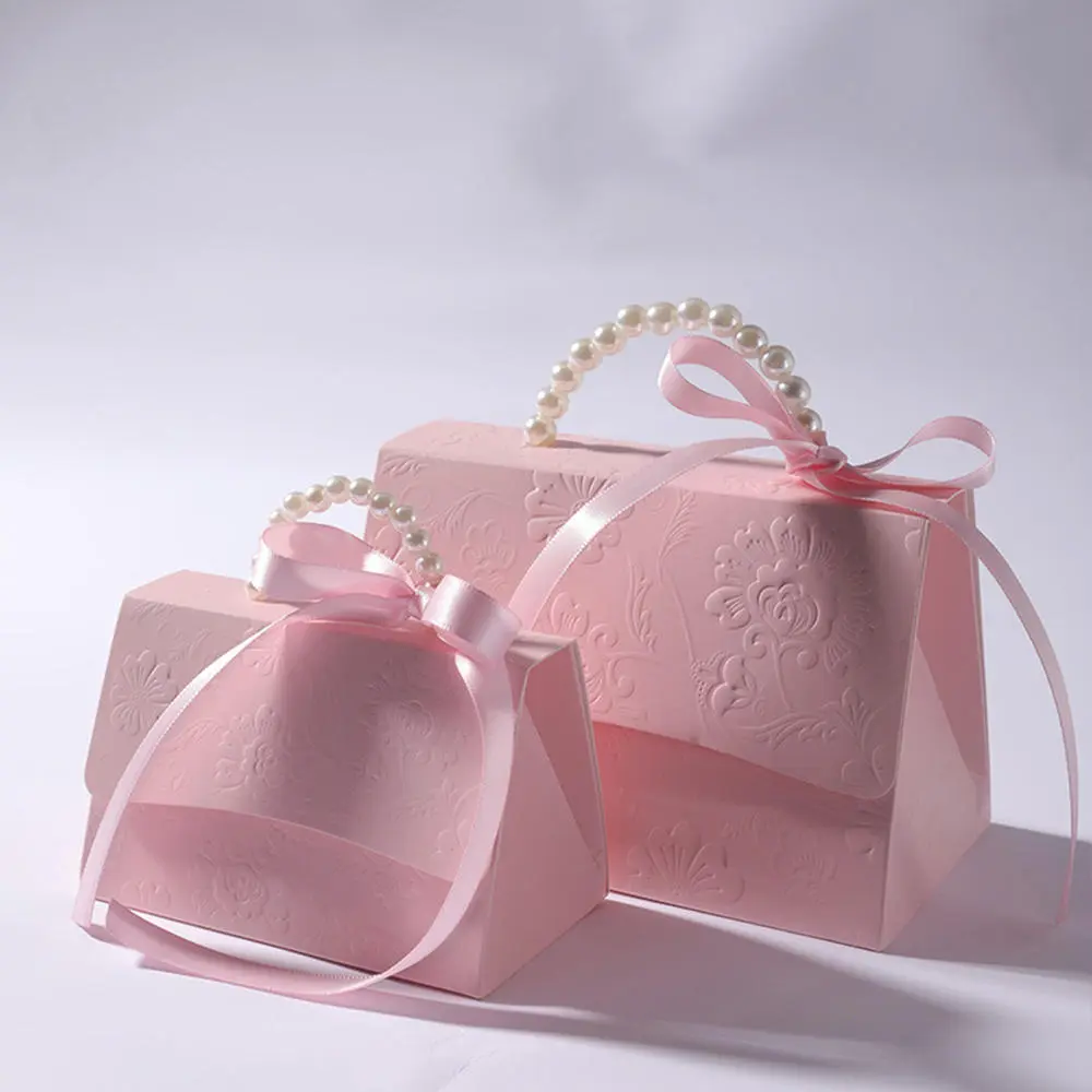 Vintage Letterpress printing Elegant Eco-friendly Customizable Flower candy box Handcrafted Mini packaging bags for Wedding favors Party decor Gift