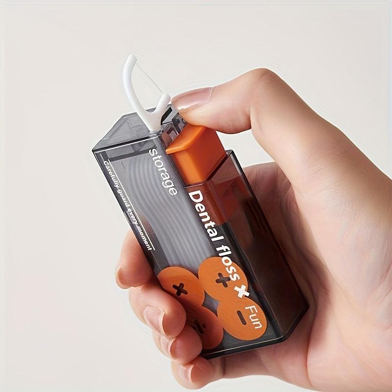 Product Introduction of Portable 10pcs Automatic Pop-Up Dental Floss Dispenser - Polypropylene (PP) Unscented Stick Form - Travel-Friendly Oral Care Toothpick Holder For On-the-Go Convenience 13