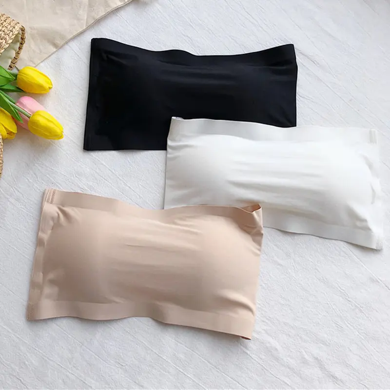 Sexy Underwear Vest Strapless Padded Bra Wrapped Chest Tube Tops