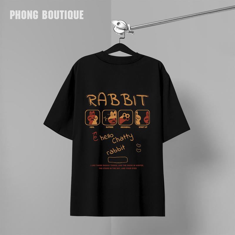 Áo thun tay lỡ Chatty Rabbit form rộng by Phong Boutique - TikTok Shop ...