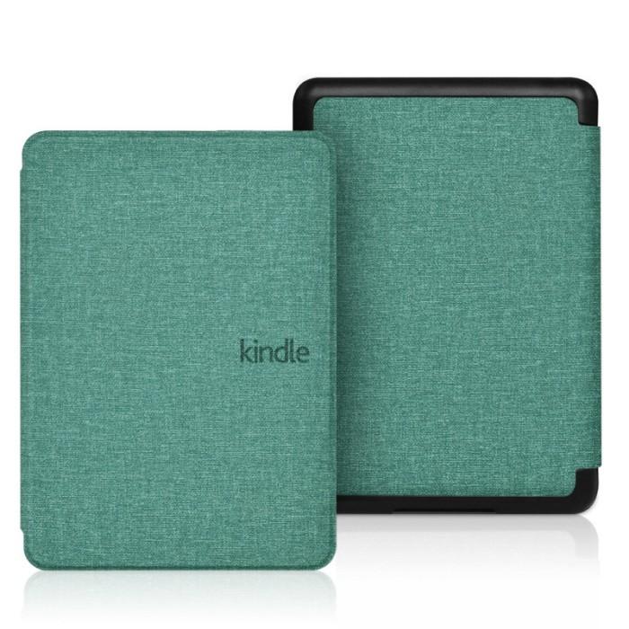 Kindle 2024 Paperwhite Gen 12th & Basic Cover Case Denim Fabric Leather Both Sides & Transparent