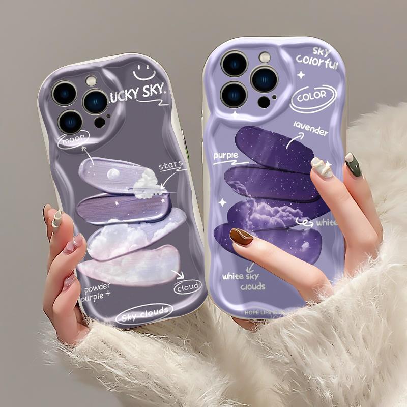 Casing Hp OPPO A58 4G A78 4G Case pola langit HP berbintang casing ponsel bungkus softcase penuh tekstur lembut kesing 5