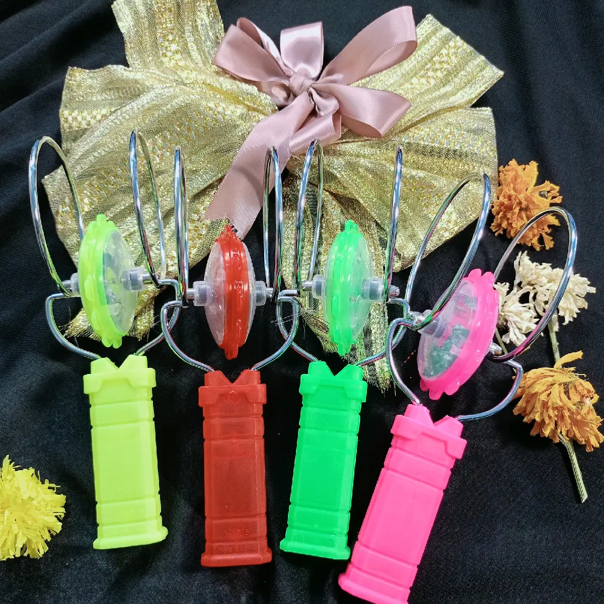 mainan gangsing magnet gyro led / magnet berputar