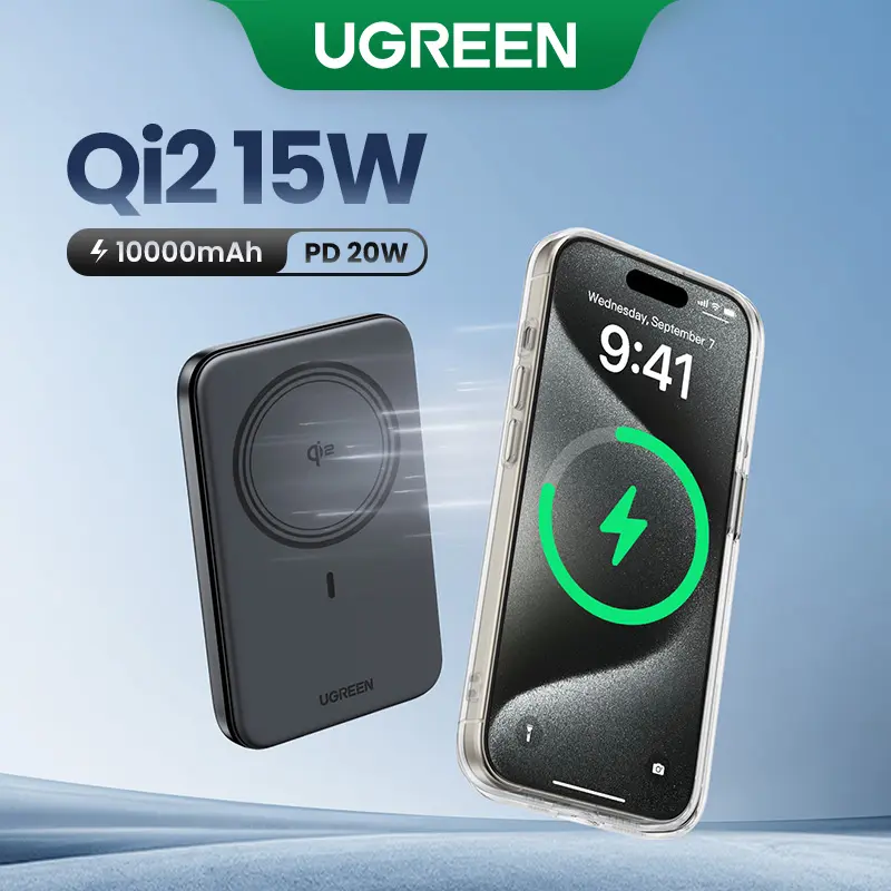 UGREEN Qi2 15W Sạc Nhanh Không Dây Từ Tính 10000mAh cho iPhone 16 Pro Max,powerbank 55135 0