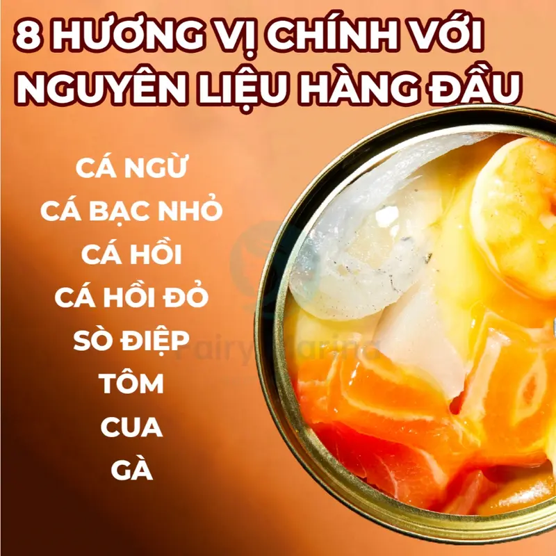 Lon thức ăn cho mèo ướt cao cấp - pate cho mèo Furry Tail 85°C thượng hạng 85g - Fairy Marina 5