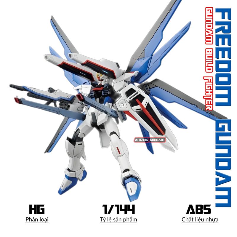 Mô hình Lắp ráp HG Freedom Gundam, 1/144 Gunpla, Mô hình nhựa, Đồ chơi xếp hình mecha
