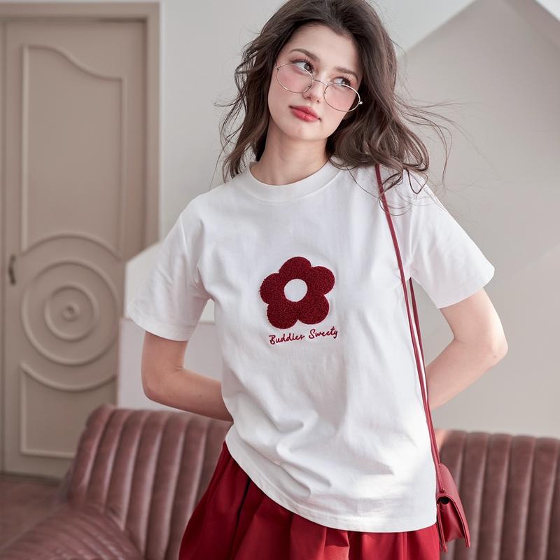  BUDDIES | Sophie Tee | Áo thun babytee thêu hoa xù Buddies Sweety 