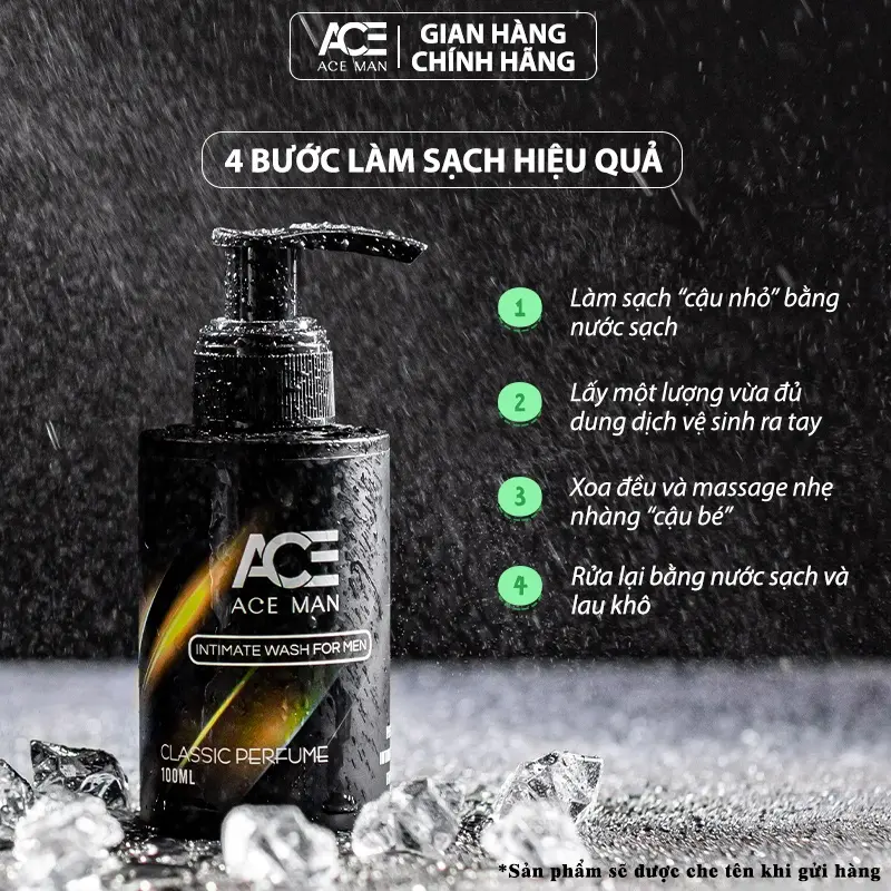 Combo 2 chai Dung Dịch Vệ Sinh Nam Giới ACEMAN hương nước hoa 100ml/chai đa dạng style có hộp đựng sang trọng Dưỡng Thể Làm Đẹp Da Dưỡng Body 4