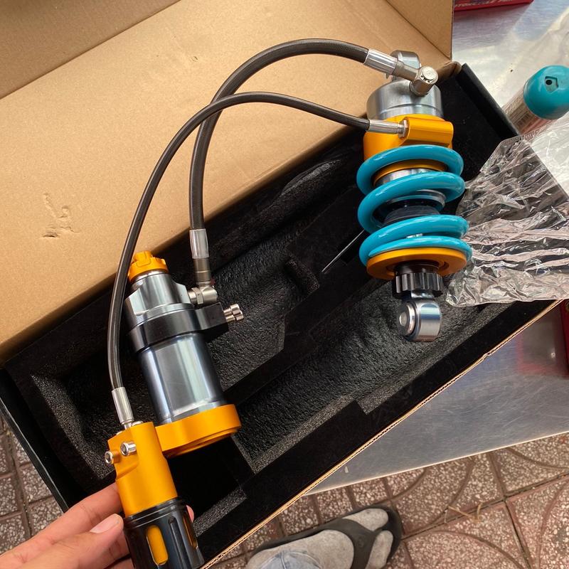 Phụ kiện phuộc nitron Ex150/155 2 bình dầu kèm HPA dây tăng chỉnh thật