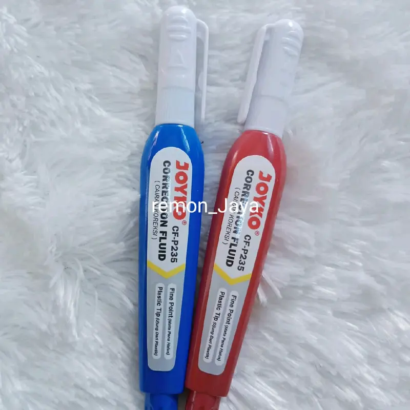 12 Pcs/ 1 Pak Tip ex Cair Joyko CF-P235 [12 Pcs] / Cairan Koreksi Pulpen / Penghapus Cair Joyko / Tip Ex Cair Joyko 1 Pack / Tip X Kecil Joyko / Penghapus Pena 1 Pak / Alat Penghapus Pulpen Ballpoint Pen Joyko Merah 1