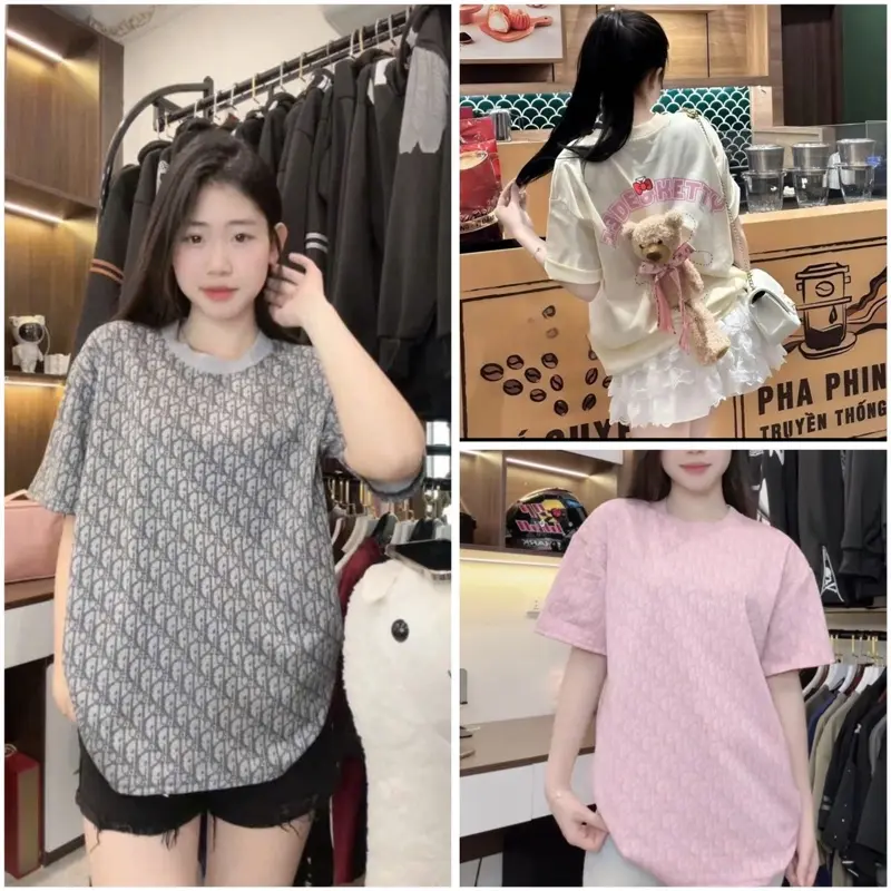 ÁO PHÔNG DYYO HỌA TIẾT ( LOGO ĐÍNH ĐÁ) HOTREND NAM NỮ