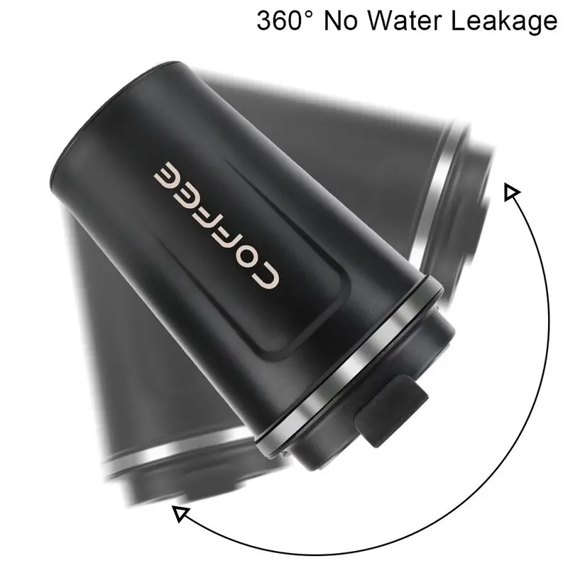510ML Coffee Cup, 1pc Leak-proof Travel Thermos, Double Stainless Steel Coffee Cup, Car Thermos for Tea, Water, Coffee 7
