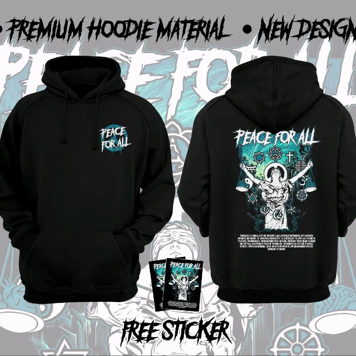 HOODIE PRUALISME PEACE FOR ALL NEW EDITION