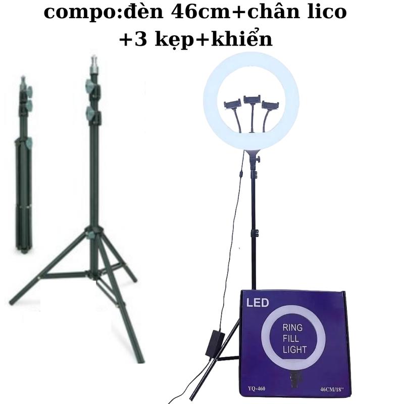 Product Introduction of [TẶNG KHIỂN] Đèn livetream 46cm kèm chân lico 3 kẹp điện thoại 3 chế độ sáng hỗ trợ livetream tiktok học online video call họp zoom chụp ảnh studio trang điểm spa phun xăm thẩm mỹ Kem Selfie Phụ Kiện 23