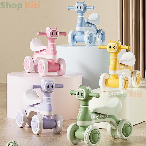 Xe chòi chân Mèo mã mới dành cho bé từ 1-3 tuổi có nhạc có đèn dễ thương _619