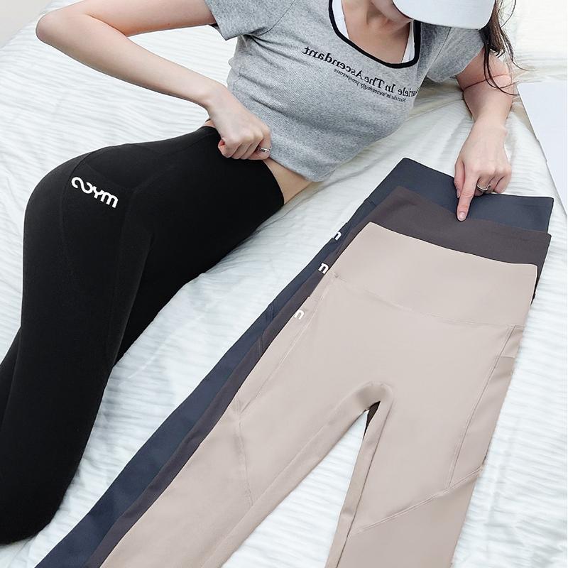 Sports Legging Polos Tebal  Leging  Wanita Pinggang High Waist Legging Panjang Kebugaran Yoga Lari Dengan Saku Comfortable  Stretchy sports bottoms 998 Outdoor 2