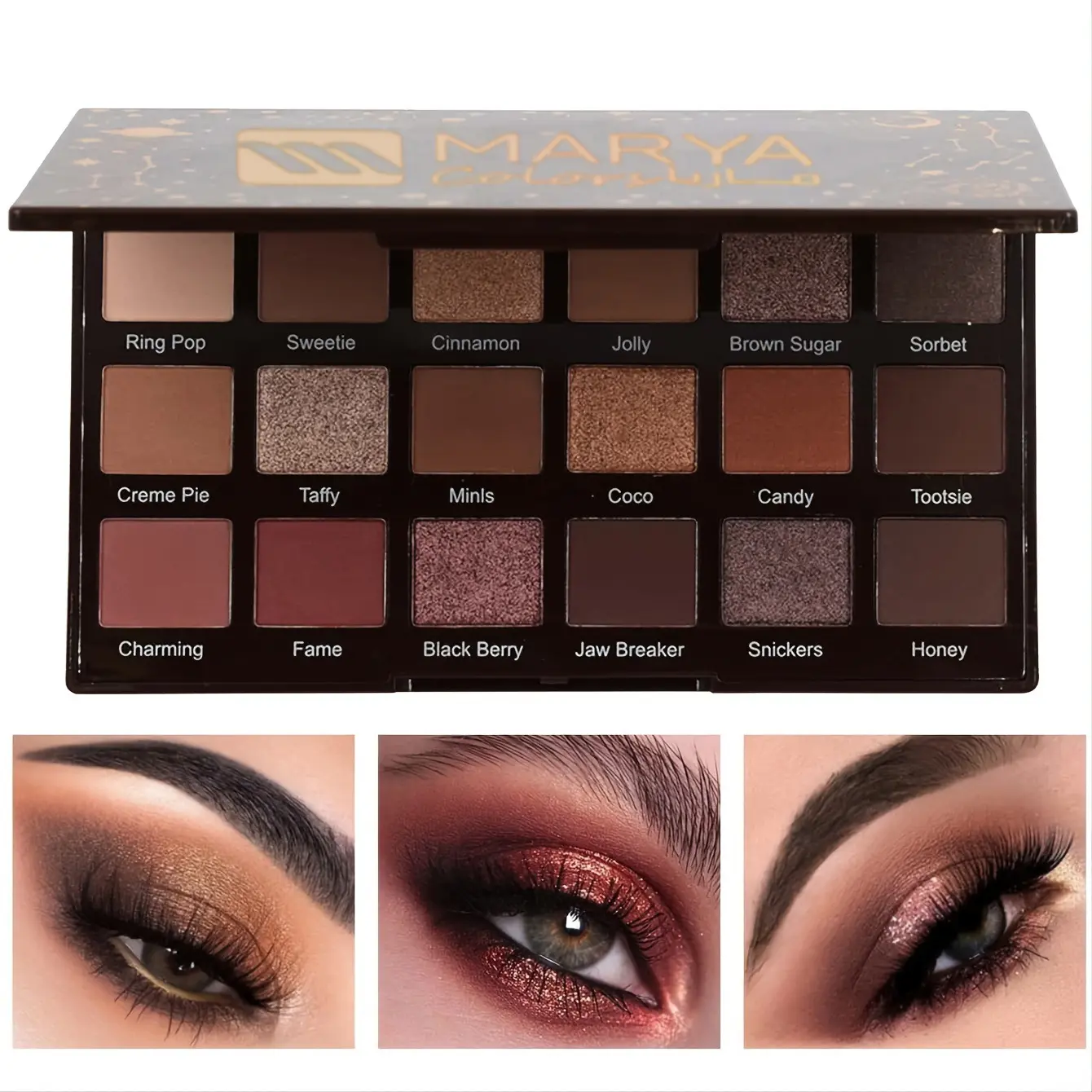 Palet Pembayang Mata, 18 warna, Mutiara dan Pusam, Pembaikan dan Kemasan Berkilat Tinggi, Palet Toner Bumi Eyeshadow Makeup