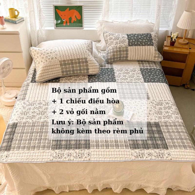 Product Introduction of Chiếu điều hoà cao su non latex 2D mẫu mới 2024. Chiếu điều hoà siêu mát tặng kèm 2 vỏ gối đầu cùng tông màu 1