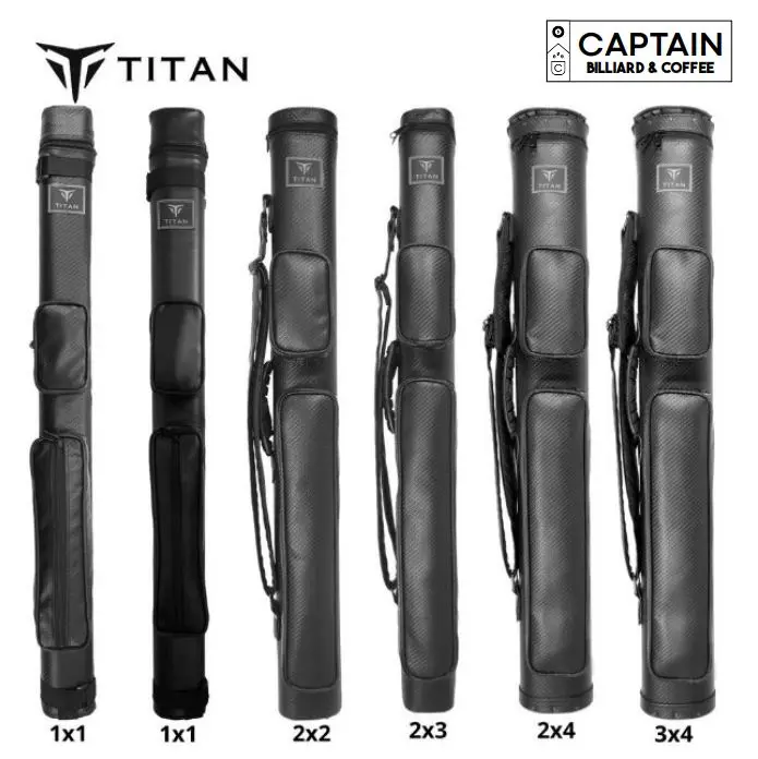 Titan Carbon / Kulit Cue Case Tas Billiard