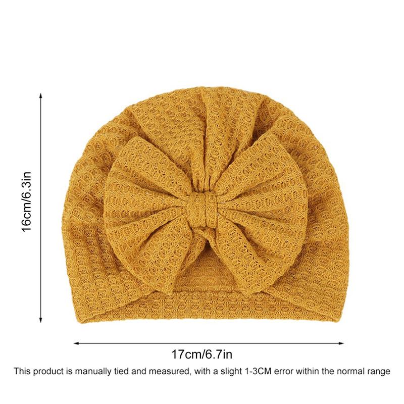 Product Introduction of Cute Turban Hat Cap Beanie Bonnet with Big Bowknot Hospital Baby Hats Knot Headwraps Turbans for Newborn Baby Toddlers Infants 0