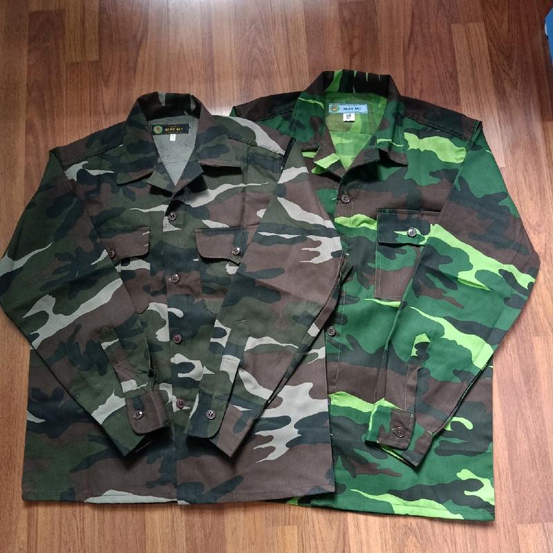 Áo bảo hộ lao động kaki hoạ tiết rằn ri Nam /nữ dài tay quan a