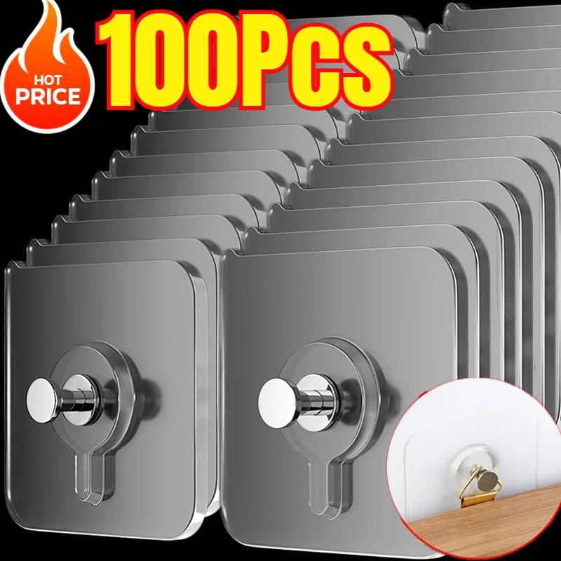 Bán Chạy Bán Buôn-100 Cái Miếng Dán Vít Không Đánh Dấu Không Cần Đục Lỗ / Móc…