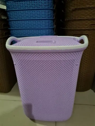 KERANJANG BAJU PLASTIK CLUB RATTAN / CHLB 801 / LAUNDRY BASKET RATTAN CLUB CHLB 801 / LAUNDRY BASKET RATTAN MURAH Pakaian Biru Pakaian 4
