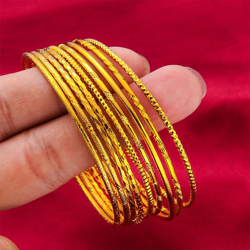 Vòng Tay Mỏng Đơn Giản, Dành Cho Nữ, Rộng 2 Mm, Nhiều Kiểu / Kích Cỡ Có Sẵn, Vòng Tay Đơn Có Thể Gập Lại 7