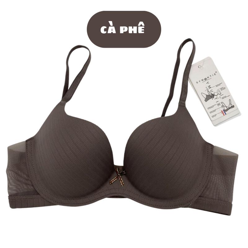 S26 Combo 2 Áo lót không đúc không gọng đúc su phối bản lưng lưới mềm mại co giãn vừa Nữ Women  Tua Rua Bra áo  lót mieng  dan chỉ giặt tay 【 xám xanh lá cây 】 2