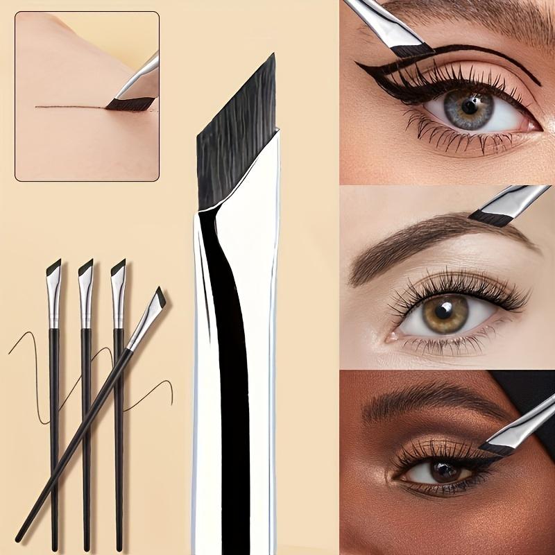 Product Introduction of Precision Angled Eyeliner Brush Set - Wand Form, Unscented Polyester Bristles, Suitable for All Skin Types, Durable ABS Handle, Professional Makeup Tool for Eyelid & Brow Definition - Single Piece 2