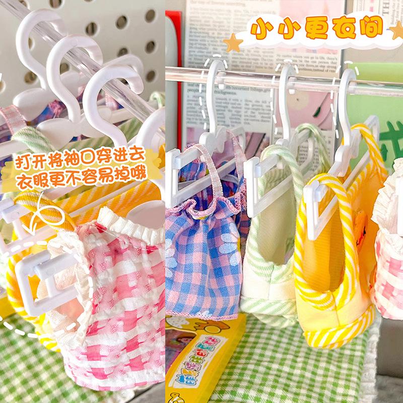 Product Introduction of Jinsongfa Mini Hanger Cotton Doll Hanger Small Hanging Rod BJD Storage Clothes Hanger Doll 15/20 Cross-border Wholesale 10