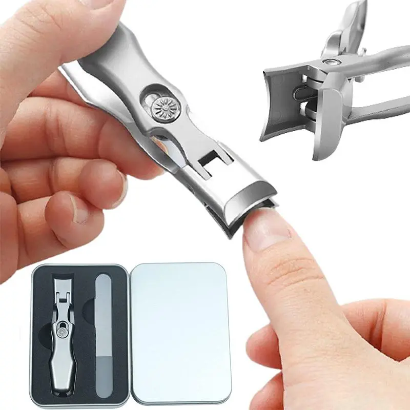 Portable Ultra Sharp Nail Fingernail Clipper Steel Wide Jaw Opening Anti Splash Fingernail Clippers Nail Cutter Manicure