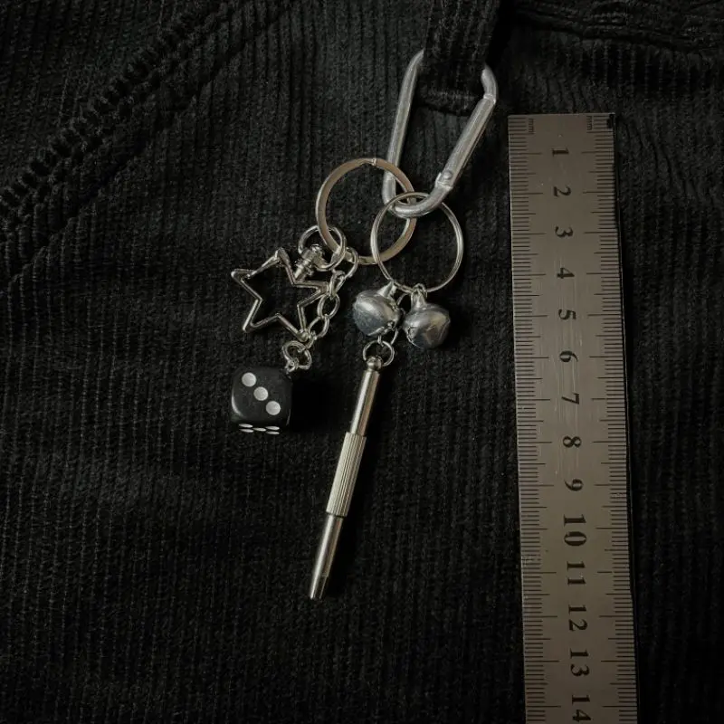 | Gantungan Kunci Skena Dadu Estetik Besi Ringan Murah Keychain Aksesoris Tas Bros 5