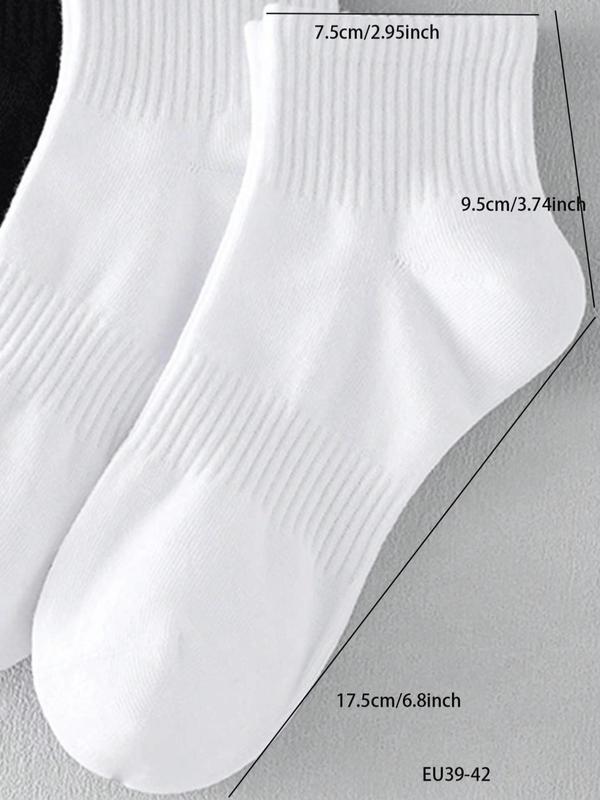 Men's 4 Pairs Classic Plain Crew Socks, Casual Moisture Wicking Socks, Soft Comfy Breathable Socks for All Seasons Daily Wear 1