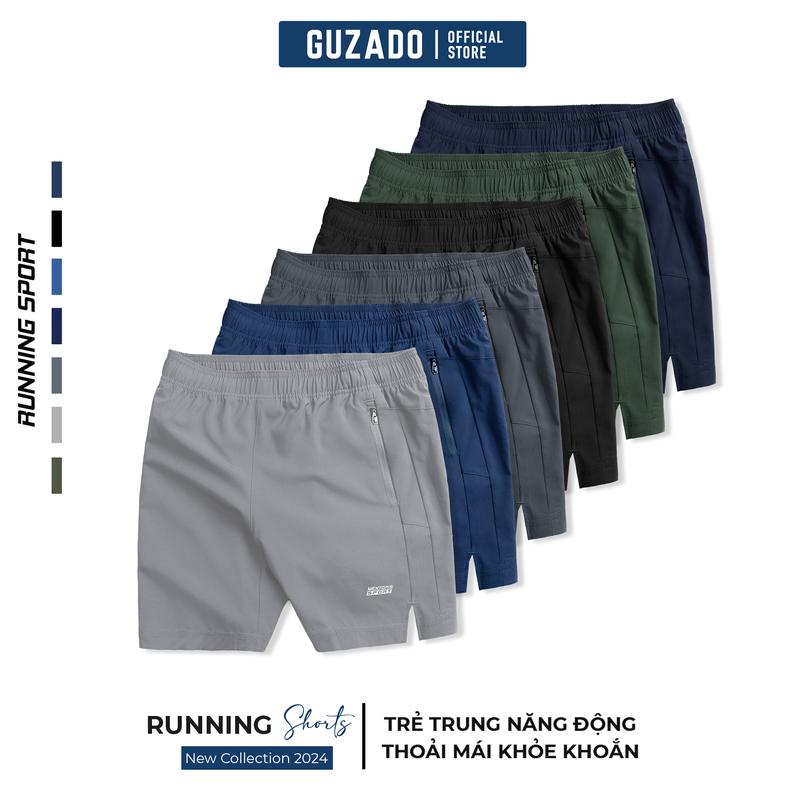  Quần Short Thể Thao Nam GUZADO Vải Gió Co Giãn Thoải Mái Vận Động Nhiều Màu Sắc Lựa Chọn GSR11 