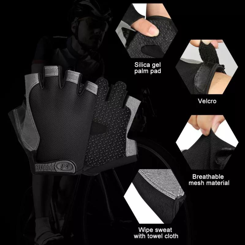 Product Introduction of Sarung Tangan Cycling Gloves Bicycle Gloves Bike Gloves Anti Slip Shock Breathable Half Finger Short Spor type A Olahraga 34
