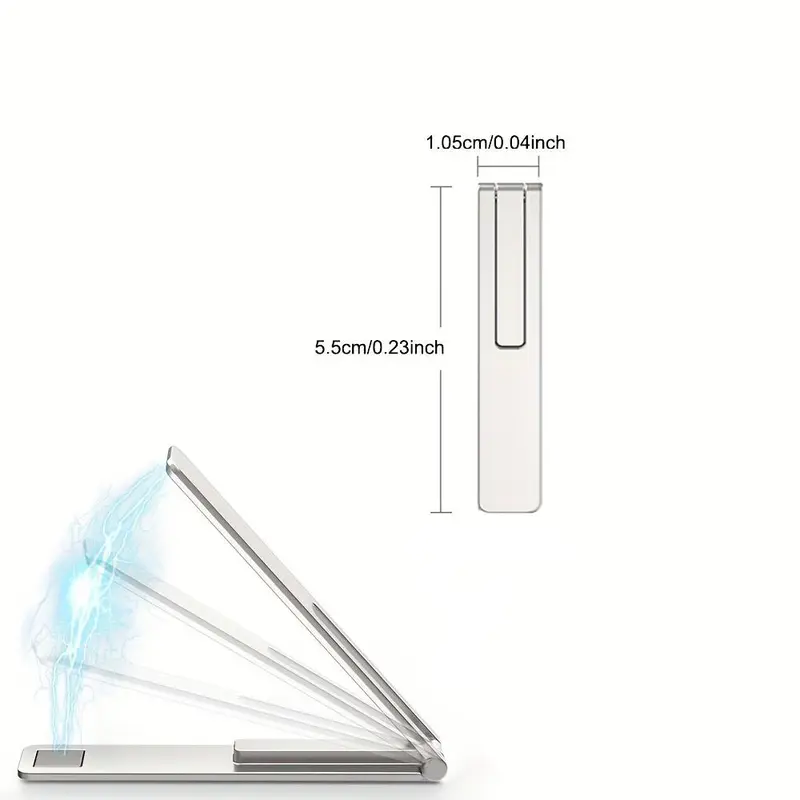 Ultra Thin Cell Phone Holder, Adjustable Angle Mini Metal Phone Kickstand, Portable Phone Stand, Foldable Horizontal/Vertical Desk Mobile Phone Holder Stand, Phone Accessories 5