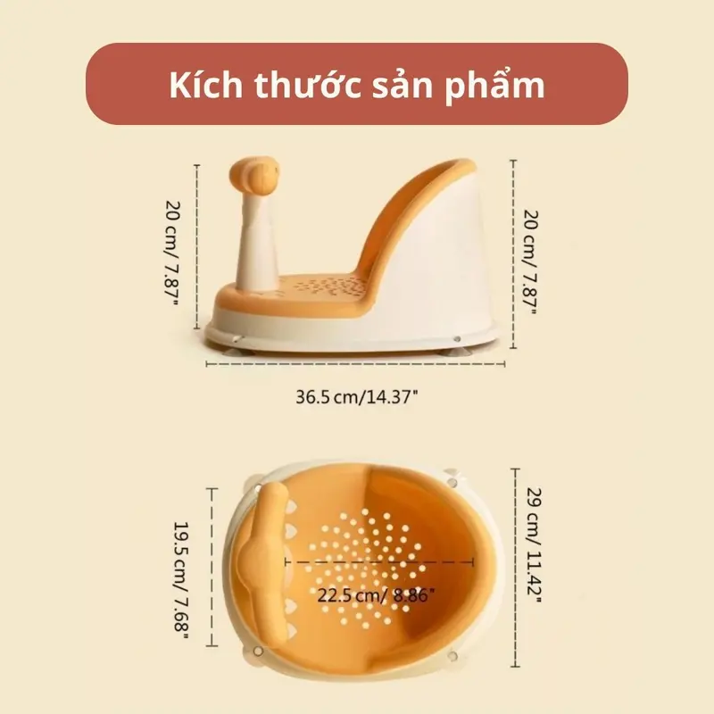 Ghế Ngồi Tắm Cho Bé Chống Trơn Trượt, Ghế Tập Ngồi Đa Năng Kèm Đế Hít, Bánh Xe 1