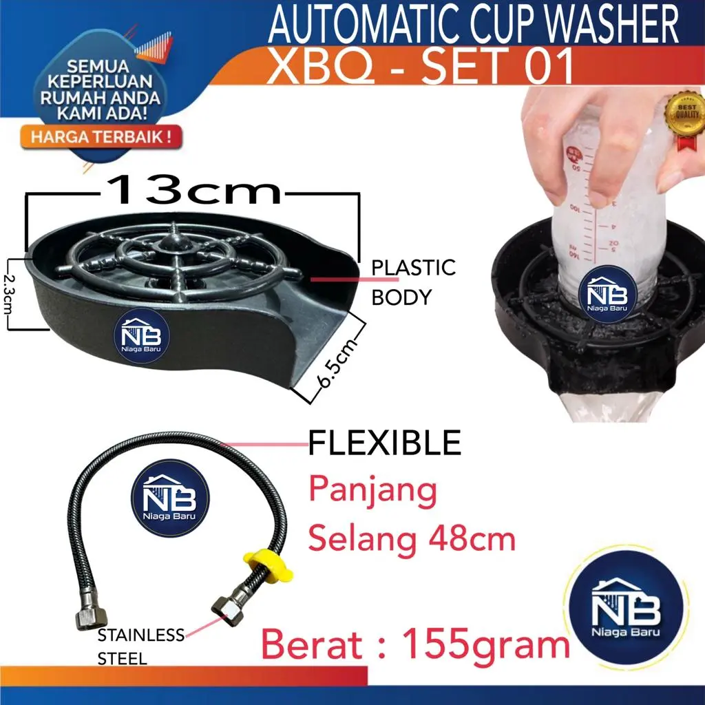 Pencuci Gelas Otomatis XBQ SET-01  Automatic Glass Cup Rinser Washer