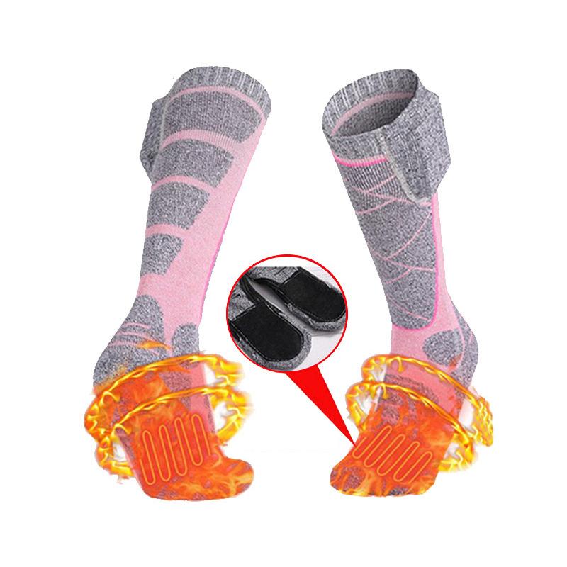 Product Introduction of Heating Socks Winter Warm Electric Heating Socks Long Socks Men And Women Outdoor Ski Warm Foot Socks 25