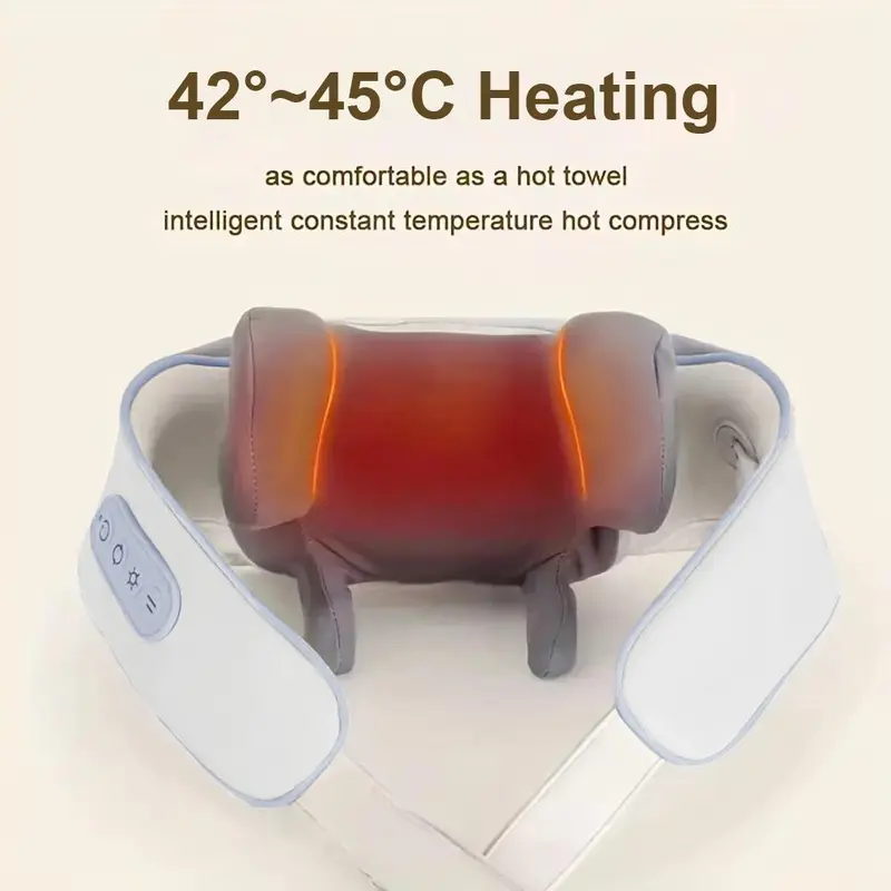 Neck & Shoulder Massager 3D Anthropomorphic Kneading Heating USB Rechargeable Electric Wireless Trapezius Muscle Cervical Massager For Neck, Back, Waist, Leg Massage, Stocking Fillers Gift 4