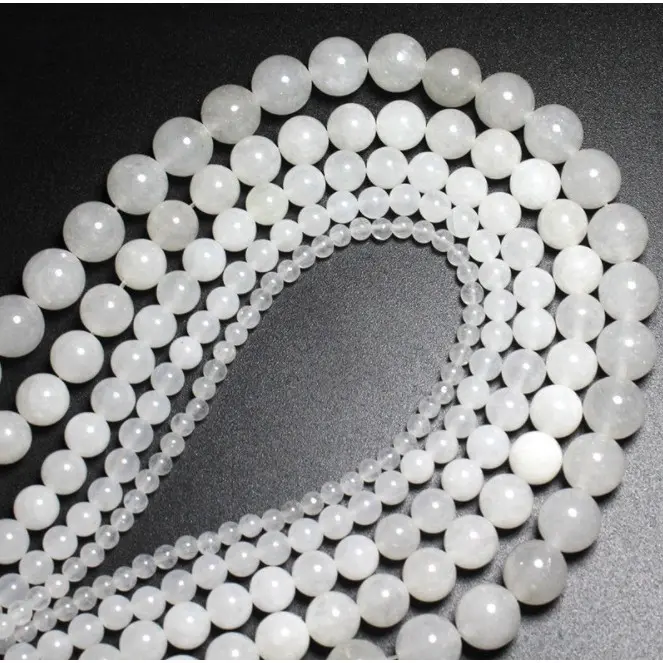 [6PCS] Butir Batu White Jade | Giok Putih Butir Batu Giok Putih | White Jade | Kode : BT-68