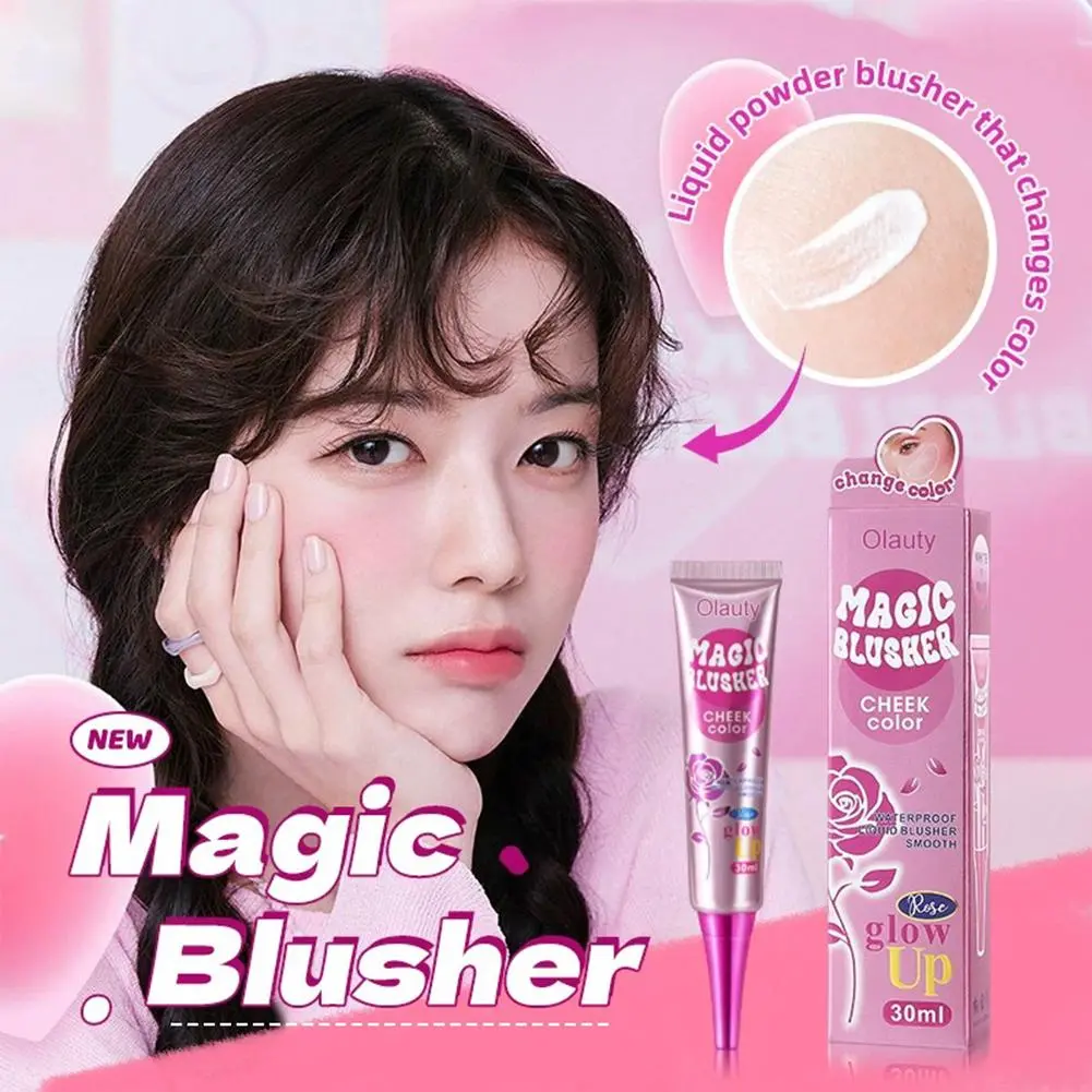 Temperature Reactive Color Changing Liquid Blush Natural Rosy Hue Long-Lasting Formula Skin Friendly Portable Design