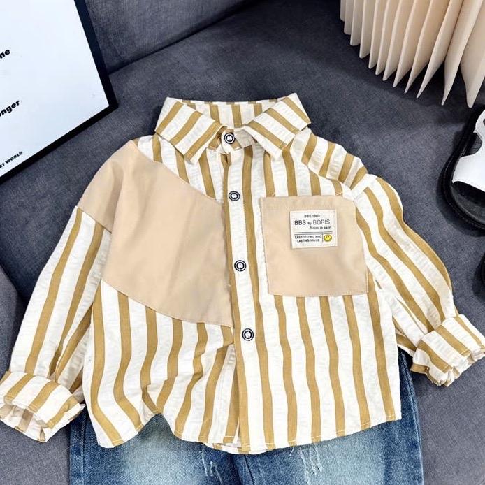   Nhiều màu  Lẻ áo sơ mi dài tay cho bé trai 9-30kg không kèm quần  