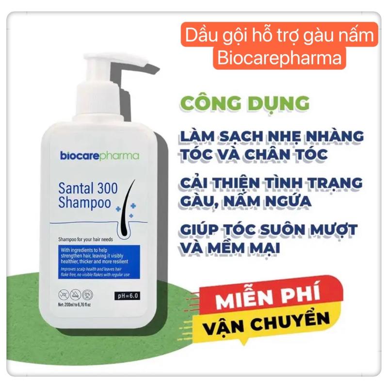 Dầu gội dược liệu hỗ trợ gàu nấm Biocare pharma chai 200ml