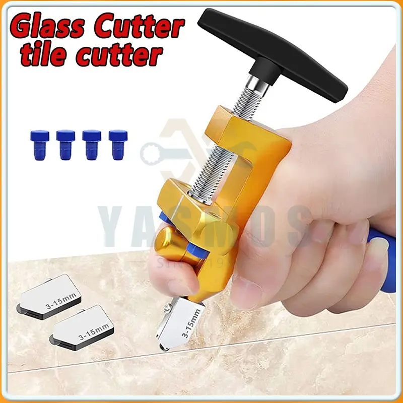Integrated Multi-Functional Glass Cutter Tile Cutter Manual Portable Tile Mirrors Cutter 1 set