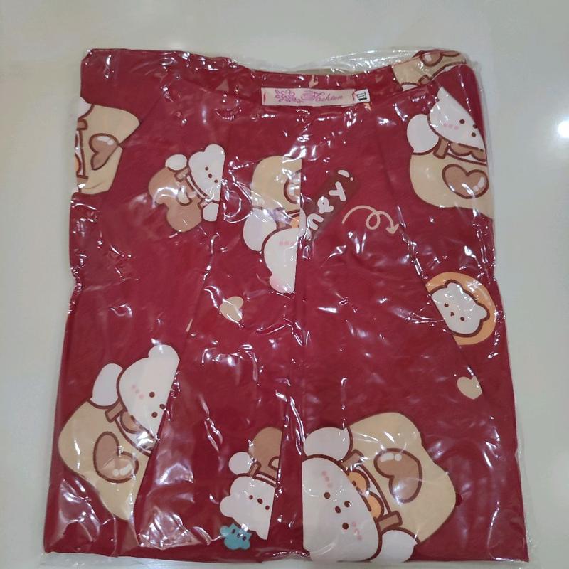 Đồ Ngủ Quần Đùi Có Túi Áo Dây Hình Thú lụa manggo (40kg đến 65kg) Nữ Women Voi Nhung Top Quần Ngủ Pijama 8