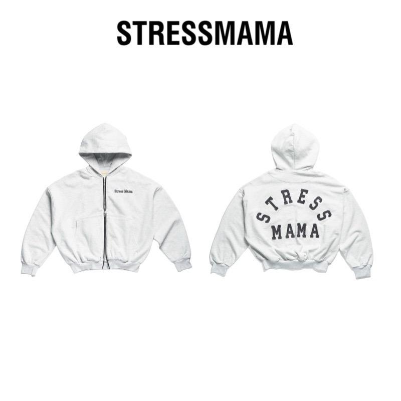 Áo Hoodie BOXY LOGO ZIP HOODIE - GREY màu xám, hình thêu đắp cao cấp vải nỉ siêu dày, không bong tróc, không xù lông