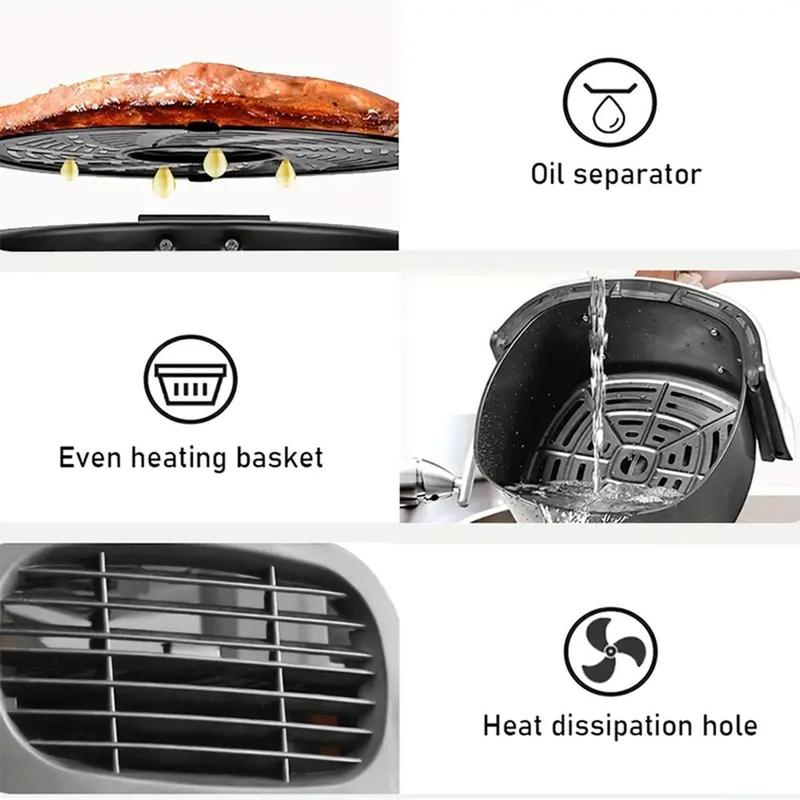 4.5L Large Capacity Air Fryer, Multifunctional Touch Screen Non-stick Electric Fryer, Multi-functional Household Food Cooker, Kitchen Appliances For Daily Use, Stocking Fillers Gift 7