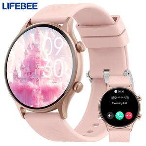 女性の男性のためのLIFEBEE多機能スマートウォッチ、（応答/通話を行う）女性の男性のためのファッショナブルなデジタルスマートウォッチIP 67防水活動スポーツトラッカー